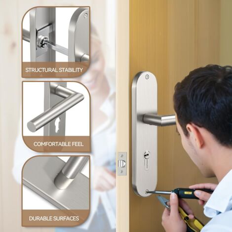 SKYSEN Raille Porte Coulissante 183cm Kit Complet de Ferrure de Porte