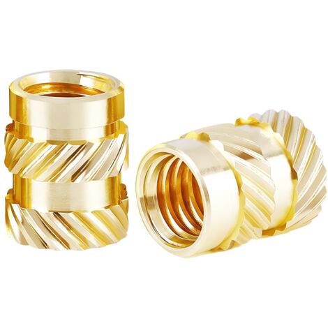 100 Pièces Inserts D'écrou, Écrous Moletés en Laiton, Inserts Filetés, Douilles Filetées en Laiton pour Impression 3D, M5 x 6mm x 7mm (1/5)