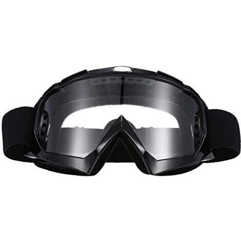 XYDZ Moto Lunettes Motocross, Lunettes de Protection Anti-UV Coupe-Vent Anti-Sable Anti-Poussière pour Activités Extérieures Vélo Moto Cross VTT Ski Snowboard Cyclisme Goggles - Noir (1/5)