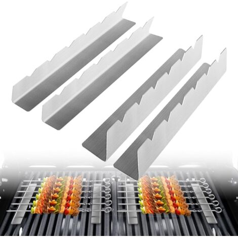Weber Crafted kit de brochettes pour rôtissoires/Support avec 6 brochettes en Acier Inoxydable, Compatible Lave-Vaisselle, Longueur 40 cm – Argent (7685