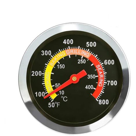 [JAMAIS UTILISÉ]01T08 6cm Barbecue barbecue extérieur Grill fumoir Thermomètre en acier inoxydable Calibre de température Four Thermomètre Smoker Grill (1/5)