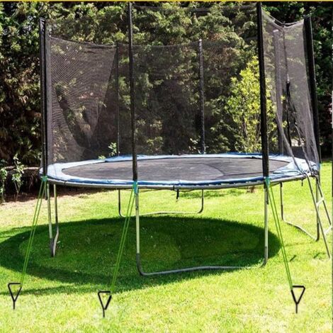 Tente De Trampoline Galeyyu – Diamètres 1,8/2,4/3/3,7 M, Coupe-vent, Anti-UV, Fenêtres En Maille, Pour 6 Poteaux