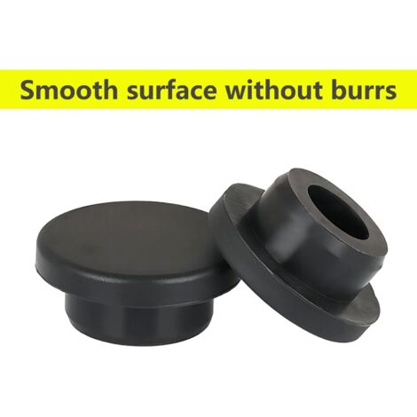 50 Bouchons En Silicone Noir Pour Trous De Meuble - 5 Tailles De 4,5 à 11 Mm - Étanches Et Ajustables