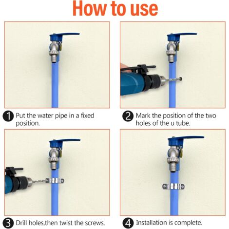 SyiXute 30 Pièces U-Tube Pince Anneau 304 Acier Inoxydable