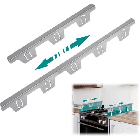 [JAMAIS UTILISÉ]‎ Lot de 4 couvercles de réservoir de cuisine en acier inoxydable, longueur rétractable 365 mm à 730 mm (argent) (1/5)