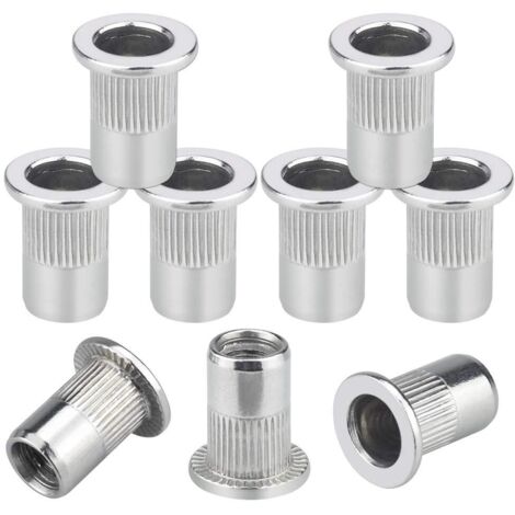 [JAMAIS UTILISÉ]50 PCS M6 Assortiment d’Écrous Rivets en Acier Inoxydable 304 Écrous Aveugles Antirouille Écrou de Rivet Fileté Anti-usure Durable pour Voiture Meubles Décoration Industriel - Argent (1/5)