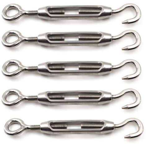 M8 Crochet & Eye Tendeur 304 acier inoxydable Pack Of 5 (1/5)