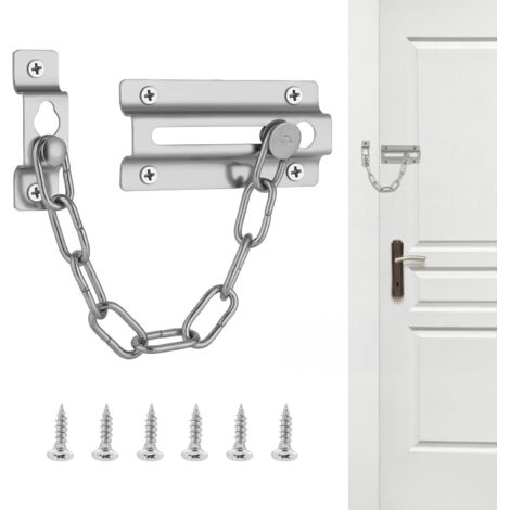 Lot de 1 Crochets de Porte de Grange, Crochet et Loquet à œillet, Verrou de grange coulissante, Crochet Cabine en Acier Inoxydable, Verrou de Porte Interieure Avec Vis de Montage (1/5)