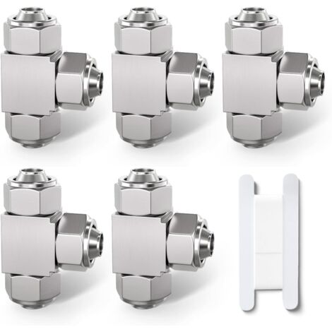 12 PCS 8mm 3 Way Y Separator Push - In Air Connection, 3 Way Plastic Rapid Release Py Air Line Adaptateur 90153936