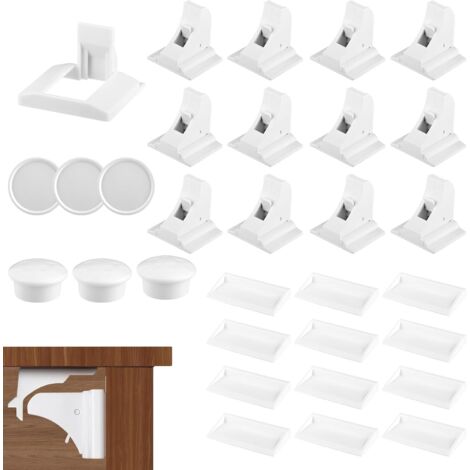 Kit Sécurité Bébé Magnétique Complet : 10 Serrures Placard + 2 Clés, Verrous Invisibles Pour Tiroirs, Armoires Et Cabinets Enfant