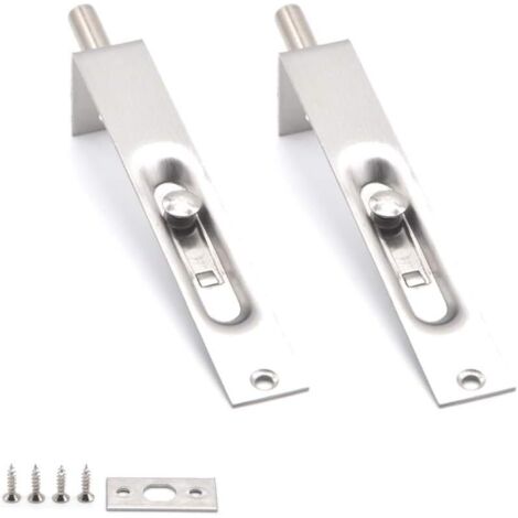 [JAMAIS UTILISÉ]Levier de levier de porte affleurant de porte en acier inoxydable Loquet Loquet Flush Bolt Lock 4 pouces (1/5)