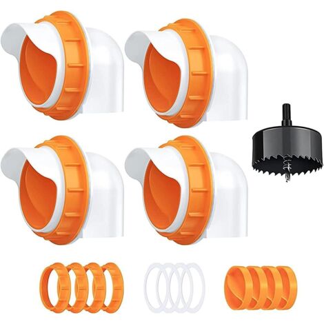 [JAMAIS UTILISÉ]4 pièces mangeoire Automatique pour Poulets, mangeoires pour volailles, mangeoire pour Poulets sans déchets, Accessoires pour mangeoire à Poulet pour boîte à Seau (1/4)