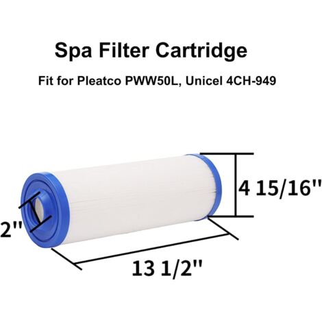 Lot De 2 Filtres De Spa De Rechange - Modèles Compatibles 4CH-949, PWW50L, FC-0172, SC757 - 37,8 Cm X 12,5 Cm