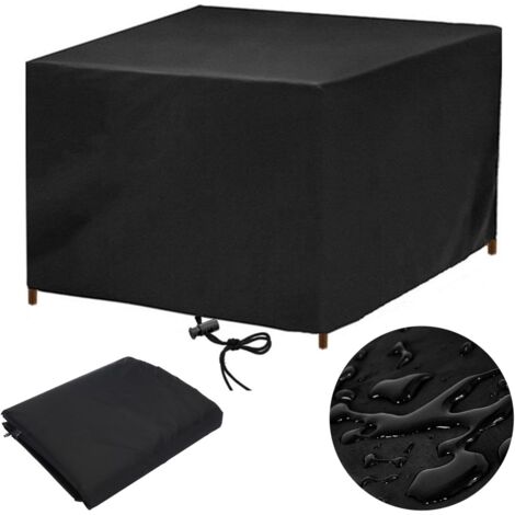 Housse Table de Jardin 80x80 Housse Salon de Jardin Exterieur Housses pour Mobilier de Jardin Impermeable Bache Table Exterieur Housse de Protection Salon de Jardin Rectangulaire 80x80x80cm LxWxH