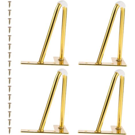 Pied Meuble 4pcs Pieds Epingle DIY Pieds pour Table Pied de Chaise avec 16 Vis + 4 Protège Pieds (1/4)