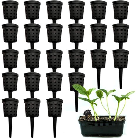 [JAMAIS UTILISÉ]Plantes Poussent Paniers Engrais ，25 pièces paniers d'engrais en Maille，Panier Réutilisables en Plastique De Jardin Outil Couverture Boîte Panier pour Agricultural Garden Planting (1/5)