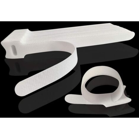 [JAMAIS UTILISÉ]Pack of 50 Reusable Cable Ties, Cable Ties, Cable Ties, Cut to Length, Easy Cut for Ropes and Cable Management, White (1/5)