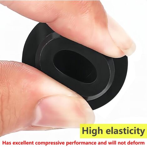 15 Bouchons En Silicone Noir - Bouchons à Encliquetage Pour Trous De 8-8.5 Mm, étanches, Résistants Aux Températures Extrêmes