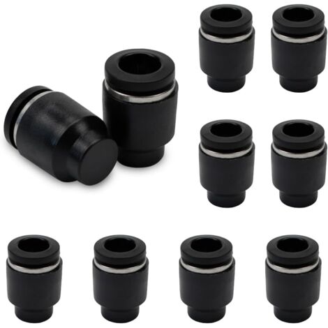 10 pièces 12mm Tuyau OD Raccord pneumatique à emboîtement Capuchon Raccord (PPF12) (1/4)