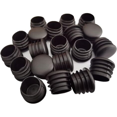 [JAMAIS UTILISÉ]Bouchon en Plastique Rond, 20 pièces Bouchon d'extrémité de Tube Noir Bouchon de Chaise Glisse de Meubles /Jambe Tuyau Couvercle Insert (25mm) (1/5)