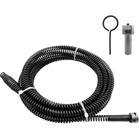 [JAMAIS UTILISÉ]Furet Deboucheur Canalisation 2m, ø10mm, En Spirale, Avec Adaptateurs éLectriques, Arbre De Nettoyage de Canalisations Multifonction