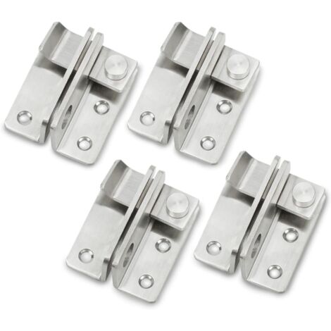 [JAMAIS UTILISÉ]6 Pcs 44MM Ouverture à droit Loquet à bascule Serrure de sécurité pour porte Acier inoxydable brossé