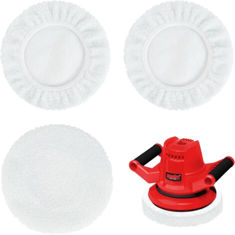 [JAMAIS UTILISÉ]Lot de 3 Accessories Tampon de Polissage en Laine D'agneau, Pads de Polissage, (Ø 225 mm, Système auto-agrippant, Accessoire Ponceuses Excentriques) (1/5)
