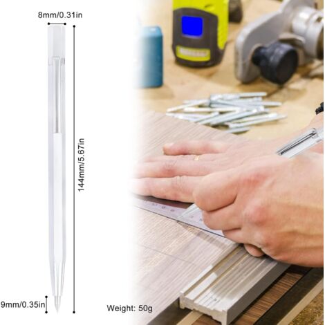 Pointe à Tracer Double Carbure De Tungstène – Pour Carrelage, Faïence, Travaux De Précision