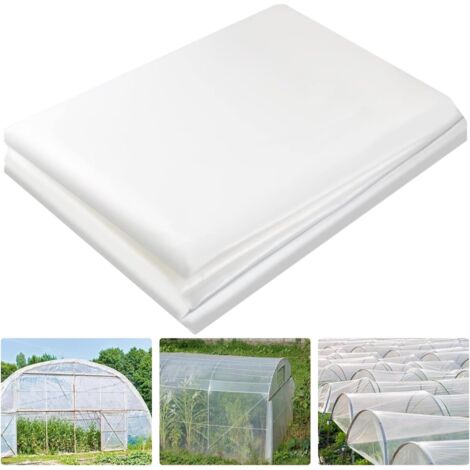 2 x 3m À Toute épreuve Feuille De Polyéthylène, Extra-épais Clair Jardin Grandir Couverture De Polytunnel Membrane Horticole en Polyéthylène pour L'isolation De Jardinage (250mu / 1000g) (1/5)