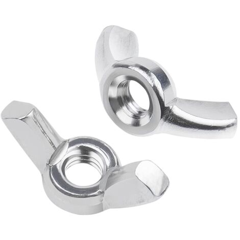M8 Écrou Papillon Écrous à Oreilles Nylon Main Torsion Serrage Attaches Noir 12pcs 68647320
