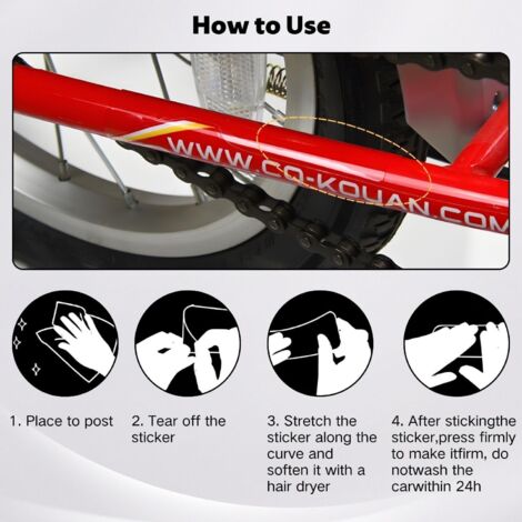 Autocollant durable pour cadre de vélo, film de protection anti