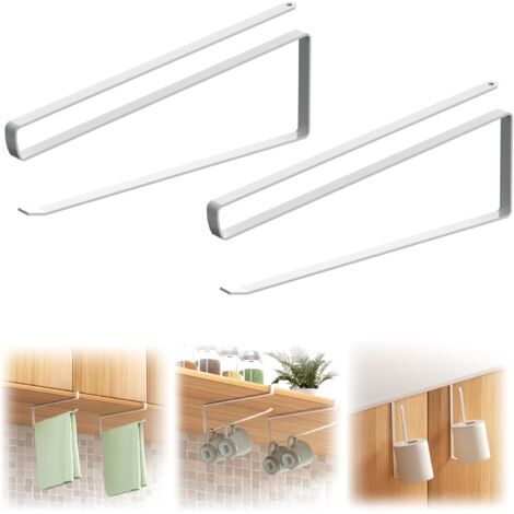 [JAMAIS UTILISÉ]Porte-rouleau de papier essuie-tout sans perçage - Pour cuisine et salle de bain - Blanc