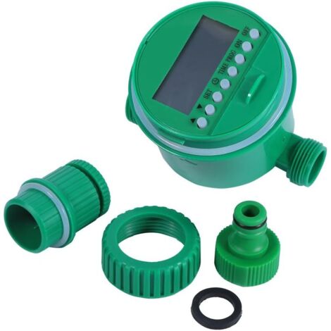 [JAMAIS UTILISÉ]Minuteur d'eau électronique de jardin - Minuteur d'arrosage avec écran LCD - Minuteur d'arrosage automatique pour plantes - Vert (1/4)