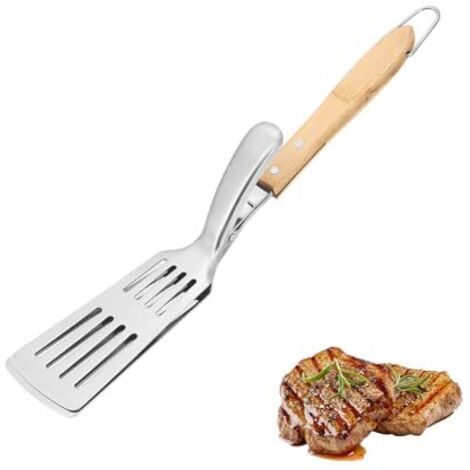 Clip de pelle en acier inoxydable 304, spatule 2 en 1, clip à pizza, clip de spatule, clip de pelle double face, convient pour barbecue en plein air, camping et autres accessoires de cuisson (type A) (1/5)