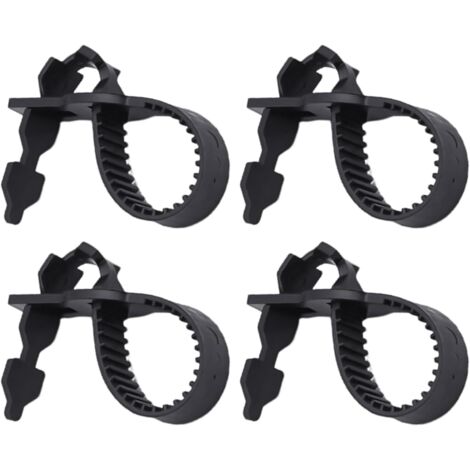 [JAMAIS UTILISÉ]Lot de 4 attaches de jardin - Outils de liaison pour arêtes de poisson - Liens de lissage pour grands arbustes, arbres et plantes à fleurs - Noir (1/5)