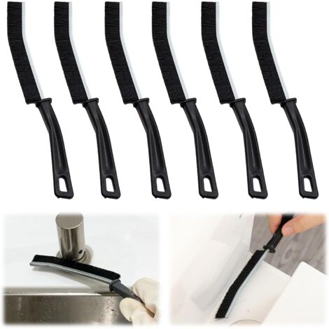 Lot de 6 brosses de nettoyage pour suceur plat – Brosse de nettoyage multifonction – Nettoyage des fentes – Brosses à poils durs avec longues poignées pour cuisine, salle de bain, espaces dans (1/5)