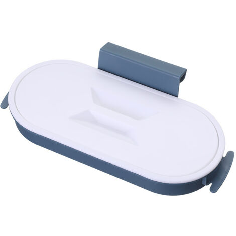Support pour Sac Poubelle de Cuisine, Armoire de Cuisine Porte-Sac Poubelle Poubelle Cuisine encastrable Porte, Porte-ordures Au-Dessus du Panier de Porte de l'armoire Support de Sac Poubelle(Bleu fon (1/5)