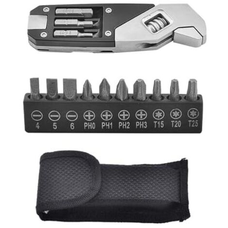 Clé à molette portable et créative avec poignée pliable - Outils pour l'extérieur - Outil remplaçable (1/5)
