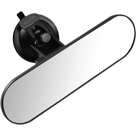 [JAMAIS UTILISÉ]Rétroviseur Voiture Intérieur, Rétroviseur Intérieur à Ventouse, Rétroviseur Voiture Universelle, Rétroviseur Voiture Panoramique 360 ° Réglable Anti-éblouissement (22 x 6,5 cm) (1/5)