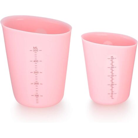[JAMAIS UTILISÉ]2 Pièces Tasses Mesurer Silicone, Tasses Mélanger 250/500 ml avec échelle, Mesure de Tasse, Pichets à Mesurer pour Moules Coulée Résine époxy, Artisanat, Bricolage Main, Laboratoire, C (1/5)