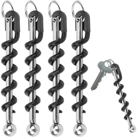 [JAMAIS UTILISÉ]4 Pièces Tire Bouchon Porte Clef, Mini Ouvre Bouteille, Limonadier Professionnel Porte-Clés, Ouvre Bouteille de Vin, Tire Bouchon Personnalisé, pour Pique-Niques, au Camping et aux Fêt (1/5)