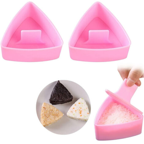 Moule à Boules De Riz Onigiri Lot De 2 - Forme Triangulaire Avec Cuillère Pour Sushi Et Bento