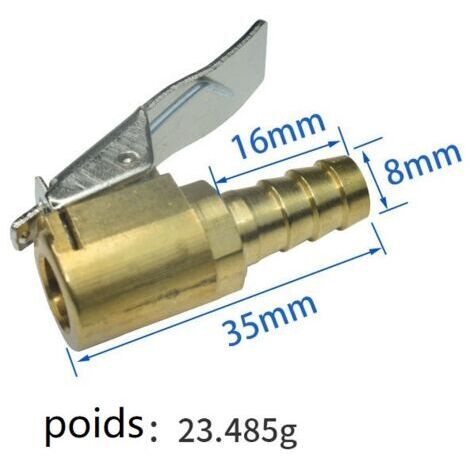 Lot De 3 Embouts De Gonflage En Laiton – Pour Pompe à Air Et Valves De Pneus Voiture, Vélo, Moto