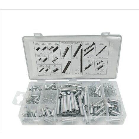 200 Pcs Ressort de Compression et Rallonge, Assortiment en Acier en Métal de Traction, Tension Pression et Goupilles Ressorts avec Boîte de Rangement (1/4)