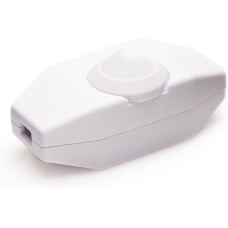 Variateur de lumière, interrupteur rotatif avec 220-230V blanc, bouton poussoir pour LED dimmable (1/4)