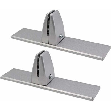 Support de Pince pour plexiglas, Pince de Table pour Protection Anti-Broche, Support en plexiglas, Support de Verre, Support de Serrage Verre Acrylique, Lot de 2 pièces,Silber