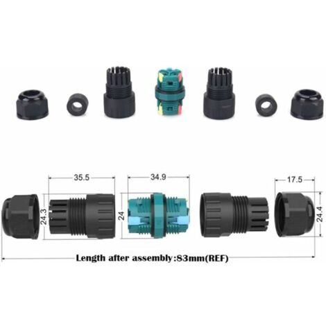 Lot De 40 Connecteurs Étanches 2 Pôles IP67 – Connexion Rapide Pour Câbles 18-22 AWG, Sans Soudure Ni Dénudage
