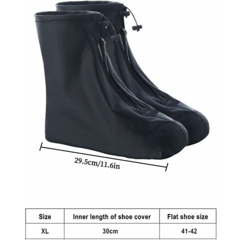 Surchaussures Vélo Imperméables DecorDwell – 1 Paire Taille 42-46, Tissu Oxford, Bandes Réfléchissantes, Velcro Et Élastique