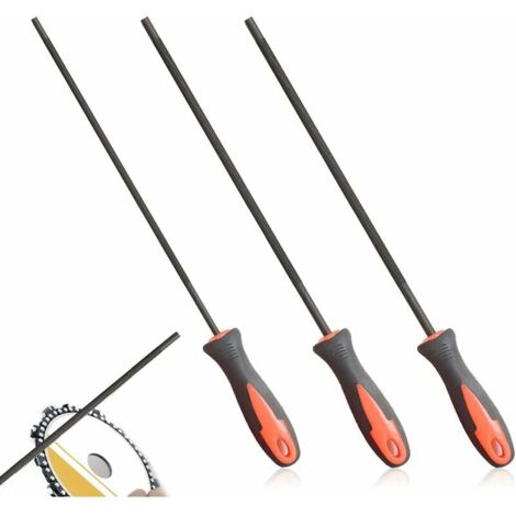 [JAMAIS UTILISÉ] Lime de tronçonneuse, lime à chaîne de tronçonneuse, affûteur de chaîne de tronçonneuse, avec poignée, facile à tenir, disponible en 3 tailles 4,0 mm, 4,8 mm, 5,5 mm, pour tronçonneus (1/4)