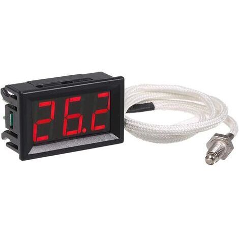 [JAMAIS UTILISÉ] XH-B310 Thermomètre Numérique Industriel, 12 V -30800 °C K-type M6 Testeur de Thermocouple Affichage LED Thermographe (1/4)